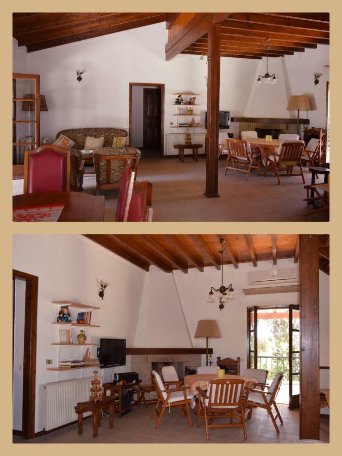 Seaside Villa In Alikes, Chalkida Дросия Екстериор снимка